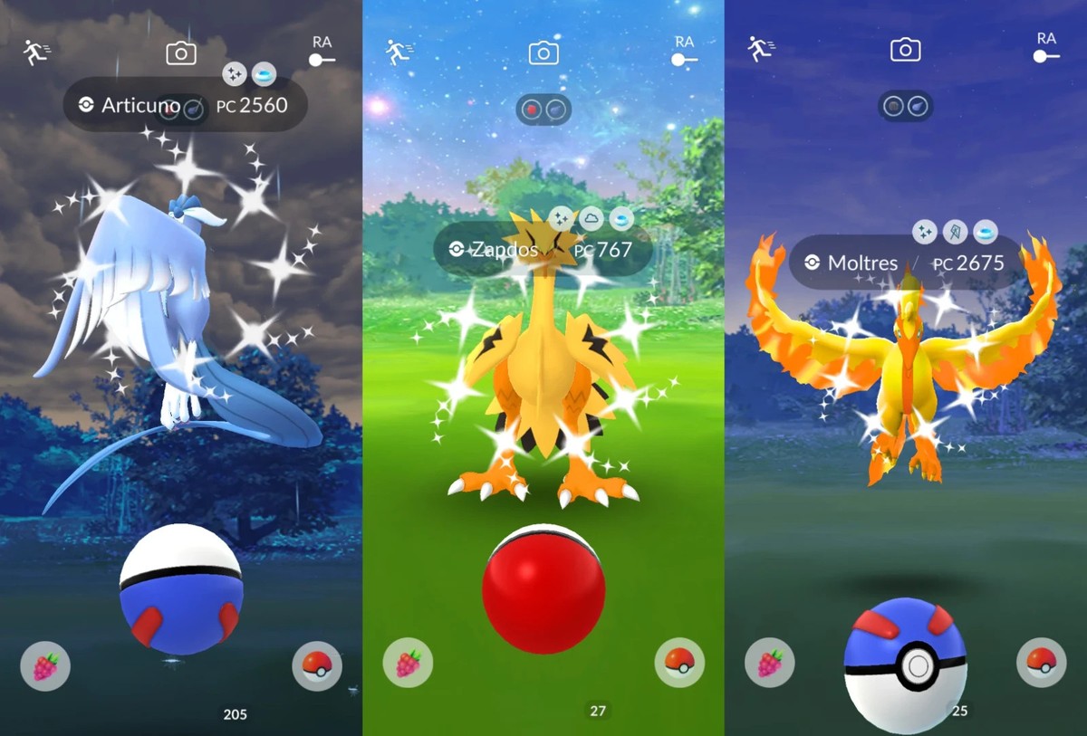 Pokemon Go Shiny Galarian Zapdos, Moltres , Articuno - PTC 20K