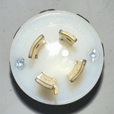 Leviton Locking Plug Type L14-20 Electrical Plug 20A 125/250V Black White 2411