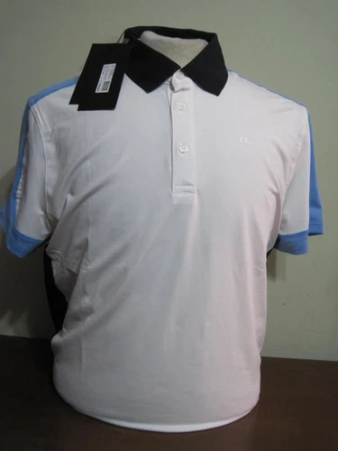 J. Lindeberg Jessy White Blue Golf Polo Small Medium Large XL 2XL NEW