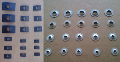 38 PUSH-ON EMBLEM RETAINERS! FOR VINTAGE/CLASSIC CAR, TRUCK, CONVERTIBLE ETC