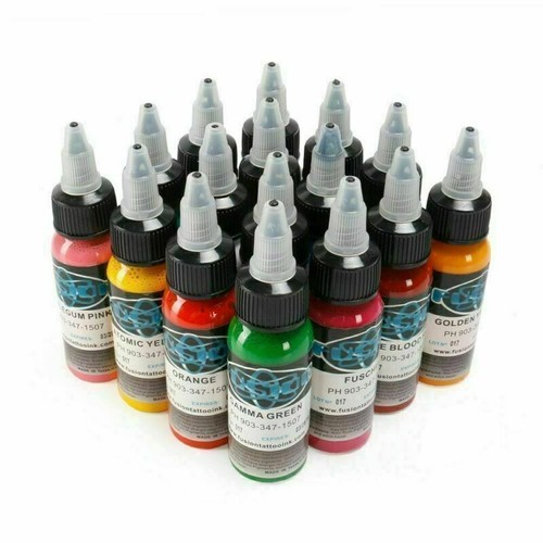 Tattoo Ink 16 Colors Set 1 Oz 30ml/bottle Pigment Kit 3d Makeup Beauty Body Art - Picture 5 of 12