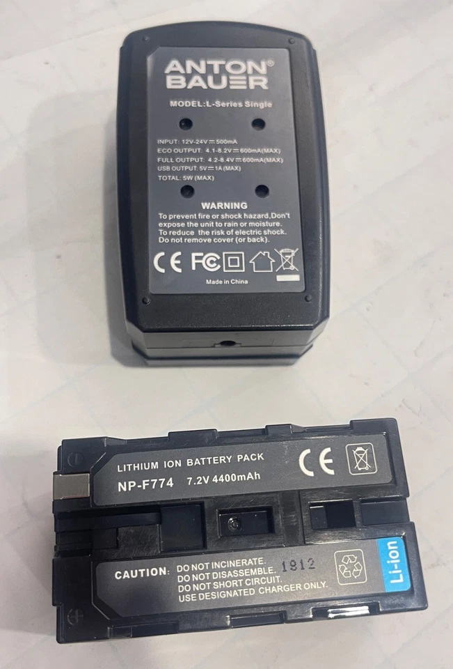 Anton Bauer NP-F974 BATTERY +  Single Position Charger for L-Series Batteries - Image 3 of 4