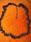 Chain Necklace 32” Black Marla Wynne Hexagon, Link