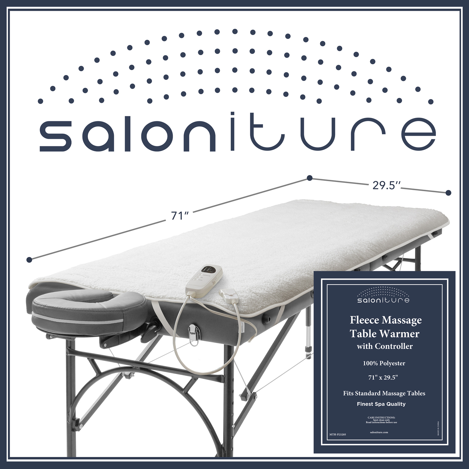 Massage Table Warmer, 72" x 30" Fleece Spa Heating Pad with 5 Heat Settings