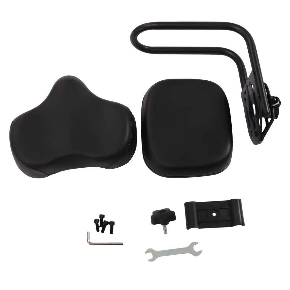 Black Wide Comfort Tricycle Bike Electric Bicycle Saddle Seat Pad with Back Rest - Image 4 of 4