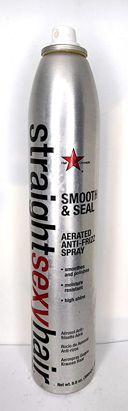 Straight Sexy Hair SMOOTH & SEAL AERATED ANTI FRIZZ SPRAY High Shine 8.8 oz