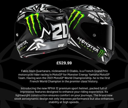 HJC RPHA 12 Quartararo Replica Black Motorcycle Helmet Pinlock Ready ECE Approve - Picture 2 of 9