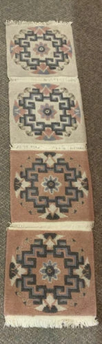 Geometric European 100% Wool Runner Rugs