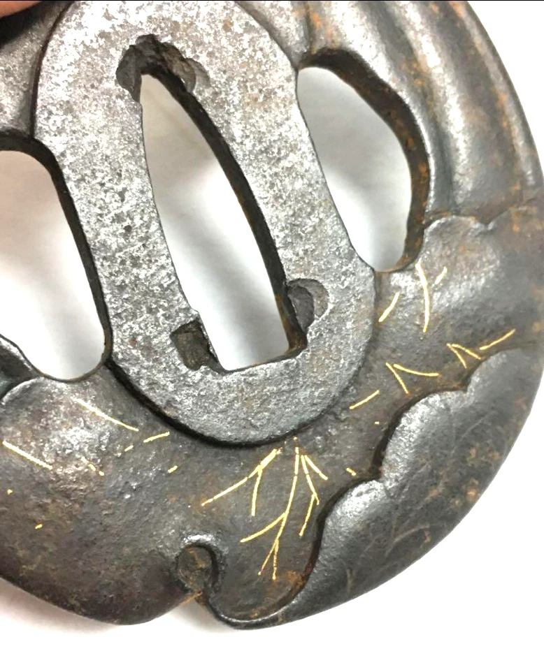 Высококачественный Японский Меч Цуба Железный Страж EDO Период Из ЯПОНИИ Редкий JP - Изображение 4 из 4