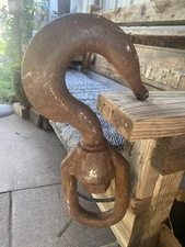 Vintage  Large Steel Swivel Hook 73-87 Chevy Truck K30 K20 Square Body Oilfield