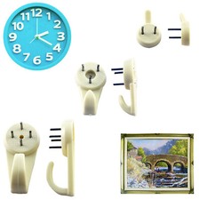Hard Wall Picture Hanging Hook White Frame Photo Mirror Hanger Hardwall