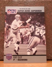 FOOTBALL CARD FRESH FROM BOX PRO SET SUPER BOWL SUPERMEN RAY GUY RAIDERS