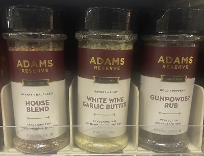 Adam s Reserve Seasoning Bundle. 1 Of Each. Total Of 3. 