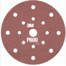 3M 34802 Hookit Flexible Abrasive Disc, P800, 17 holes, 6 in (15.24 cm)