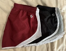 Lot Of 2 Sofee Girls Size XL Low Rise Maroon Black Shorty Shorts EUC