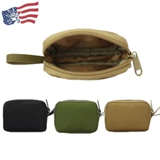 Molle Pouch Mini Wallet Key Bag Tactical Coin Purse EDC Zipper Small Waist Bag