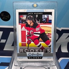 2019-20 O-Pee-Chee #R-20, JACK HUGHES SP RC ??? Glossy Rookie Card. rookie card picture