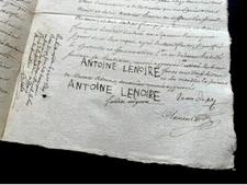 1759 French Watermarked Document – Antique Handwritten Manuscript – Historical E