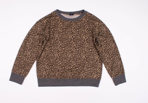 Splendid Leopard Pullover Sweatshirt 