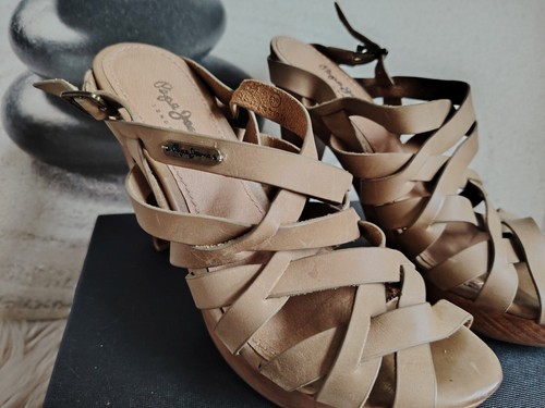 Pepe Jeans London Pumps High Heels Gr. 39. Leder - Bild 4 von 5