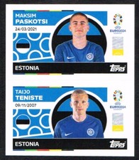 Poland POL + Estonia EST - topps UEFA Euro 2024 Germany - album stickers
