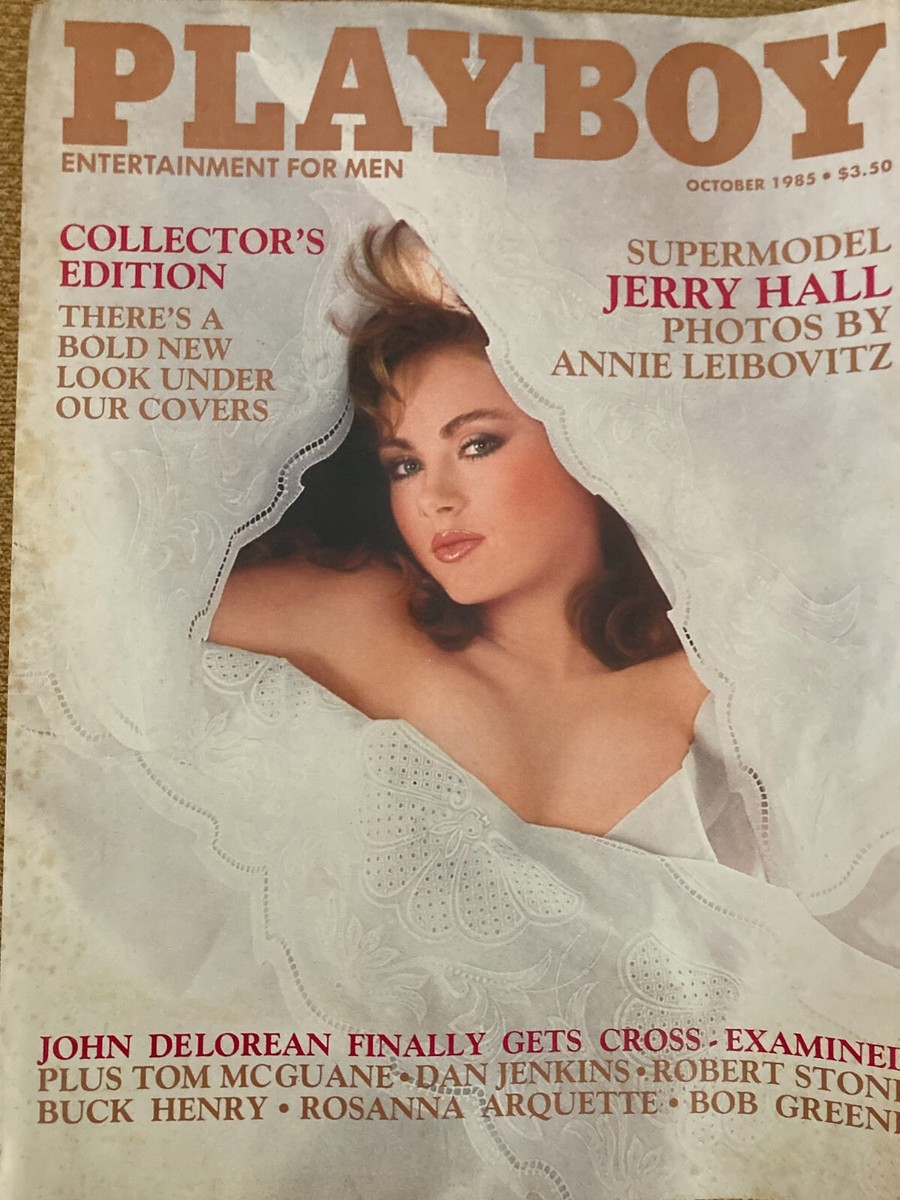 PLAYBOY October 1985 Jerry Hall Rosanna Arquette Girls of PAC-10