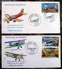 FRANCE DJIBOUTI Aero-Club Pair of Official FDC's Used GC367