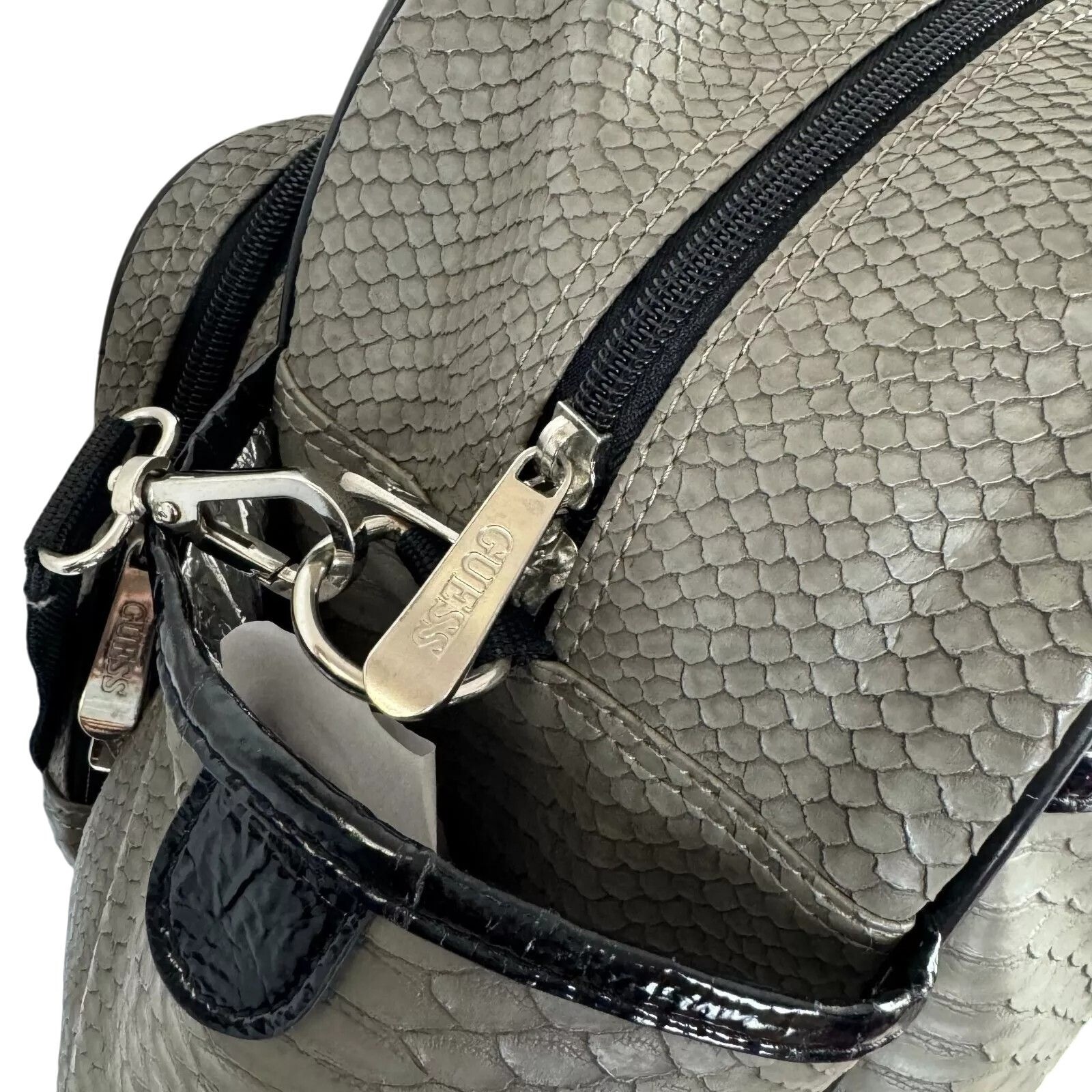Guess Womens Diaper Bag Grey Python-Embossed with… - image 7