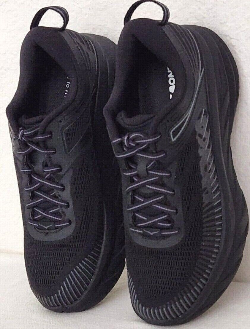 🌞HOKA ONE Bondi 7 Women's Running Walking Shoes BLACK BBLC 7, 9.5