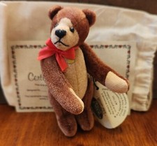 Ganz Cottage Collectibles Miniatures Tyler Bear New, W Tags And COA 3.75"