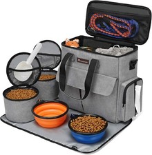 Dog Travel Bag, Weekend Pet Travel Set for Dog and Cat, Airline Approved