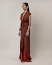 Narciso Rodriguez Gown - Dark Saffron 100% silk RV $2795