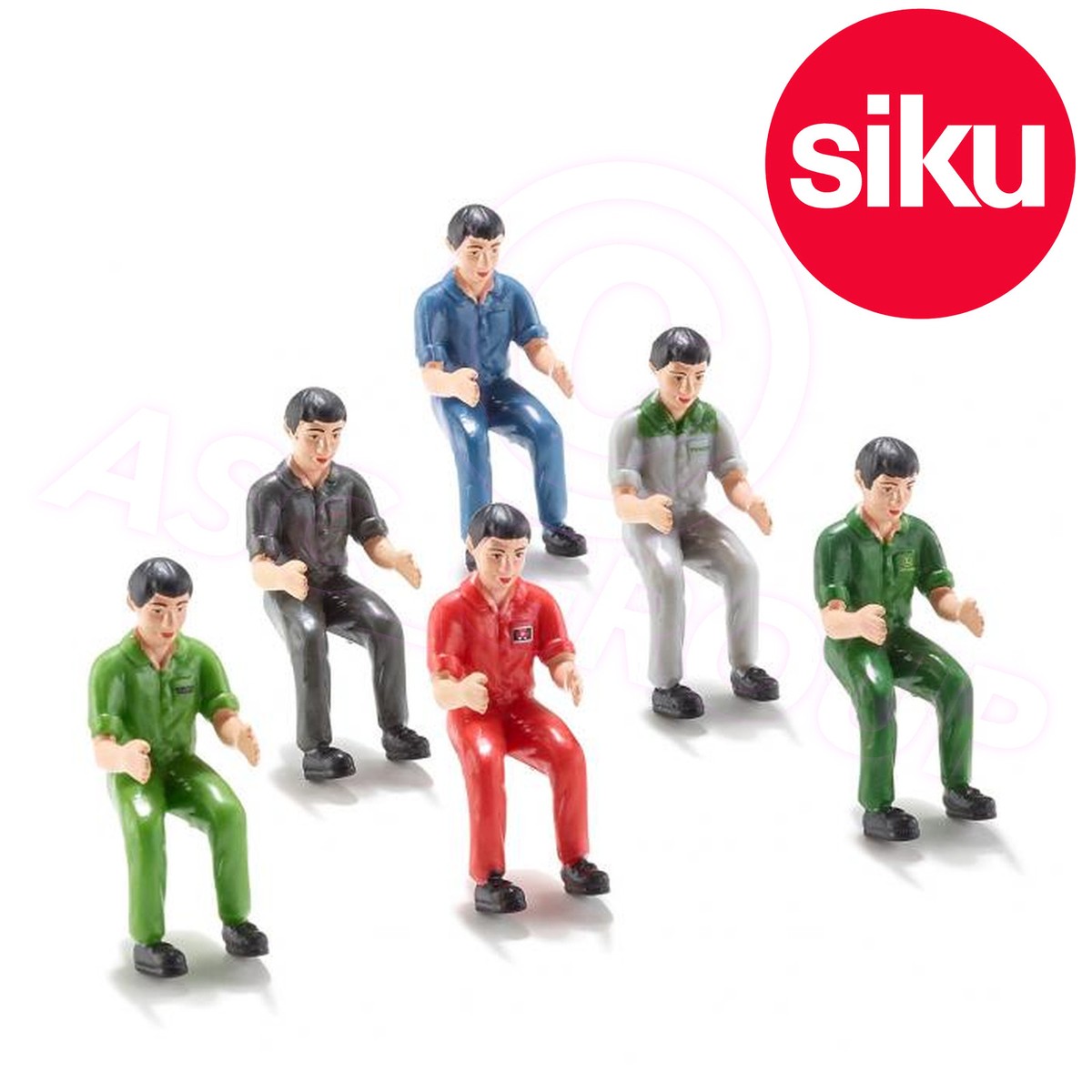 SIKU No. 7071 1:32 Scale SIKU DRIVER SET - 6 Tractor Drivers for 1