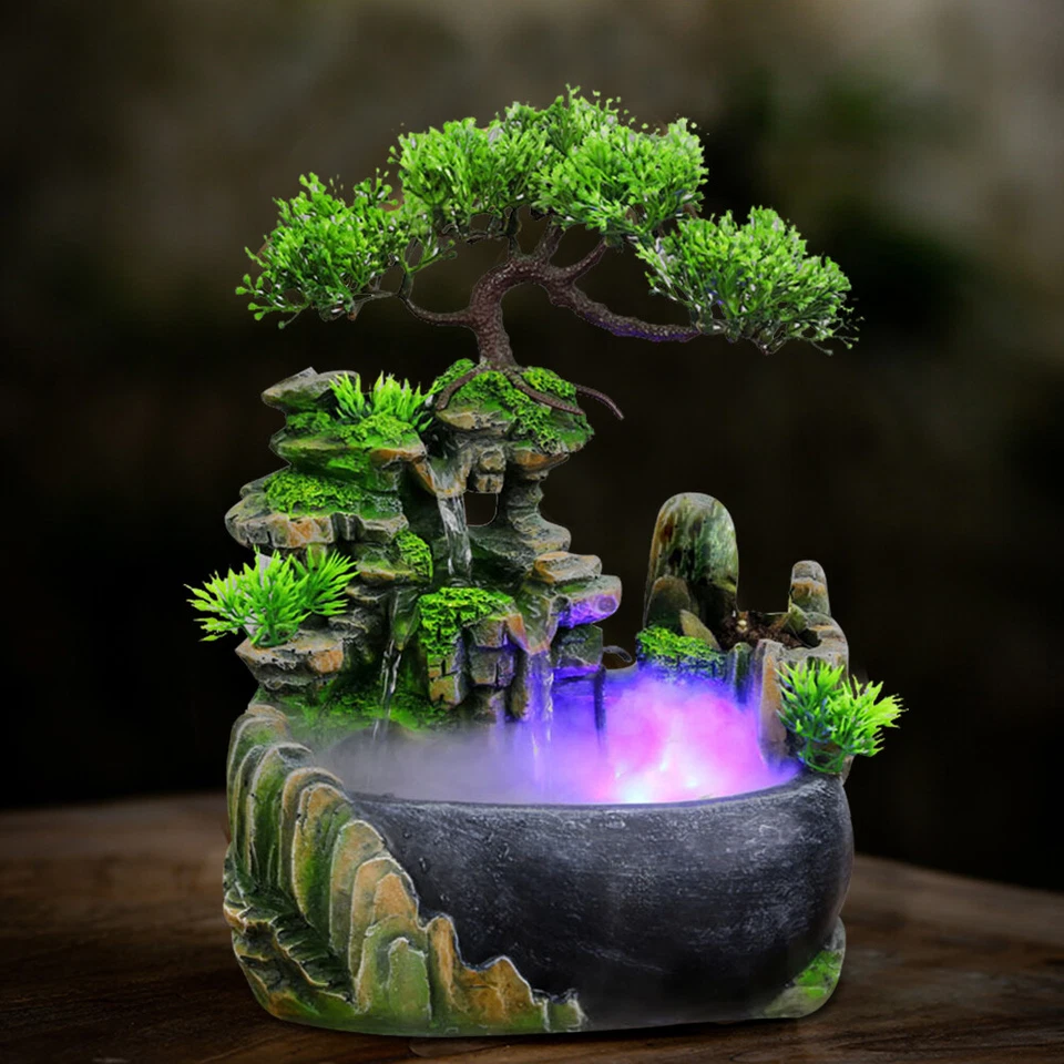 Zimmerbrunnen Groß Cascades mit LED Beleuchtung Springbrunnen Gartenbrunnen Deko - Bild 3 von 4