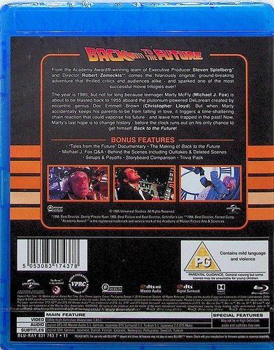 Back To The Future -Exclusive Slipcover Edition Blu Ray *NEW -Michael J Fox - Picture 2 of 3