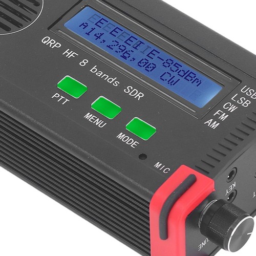 Shortwave Radio Transceiver 8 Band SDR QRP SSB CW Transceiver With Microphone - Zdjęcie 11 z 22