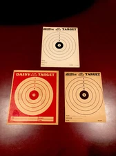 Lot Of (3) vintage air rifle targets Daisy & Western 1940’s-1950’s Cardboard