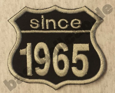 PABA Patch Aufnäher Jahreszahl since 1965 Biker Hot Rod Custom