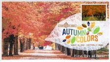 24-250, 2024, Autumn Colors, First Day Cover, Digital Color Postmark, Americover