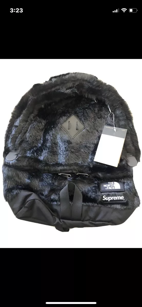 supreme north face faux fur backpack