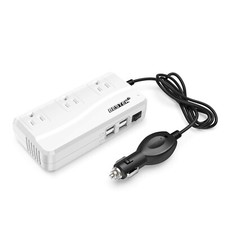 BESTEK 200W Power Inverter DC 12V to 110V AC Inverter with 4.2A 4-Port USB Ca...