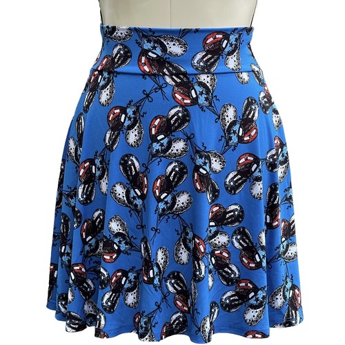Jupe Crayon LuLaRoe Cassie Taille XS, Motif Floral Multicolore Vert, Bleu, Violet - NEUVE