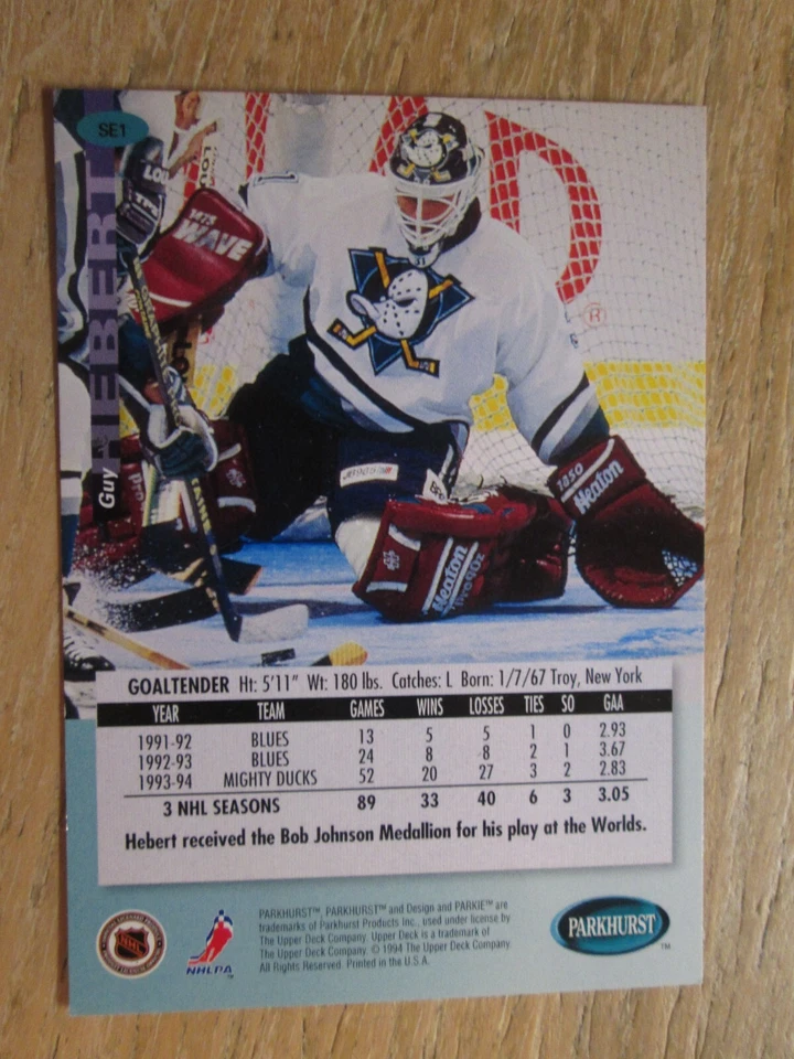 1994-95 PARKHURST "SE" GOLD, HOCKEY, MULTI-LISTING, YOU PICK 'EM, NRMT - Image 2 of 2