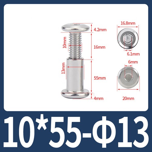 A2 Acero Inoxidable Hexagonal Enchufe Chicago Tornillo Atar Tornillo Remaches Cinturón Cuero Artesanía - Imagen 145 de 146