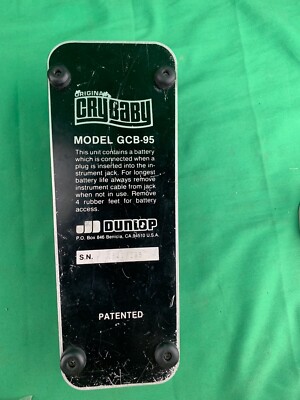 1990s ORIGINAL Cry Baby Wah Wah Guitar Effects Pedal