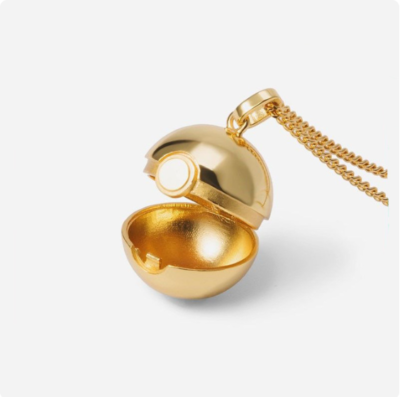 Necklace Cartoon Elf Ball Pendant Gold Pet Storage Elf Jewelry