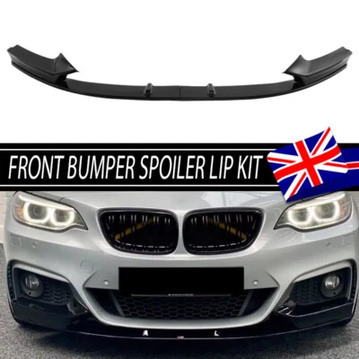 AUTOPARADISE2019 For BMW 2 Series F22 F23 M Sport 2013-21 Front Splitter Lip Spoiler Gloss Black