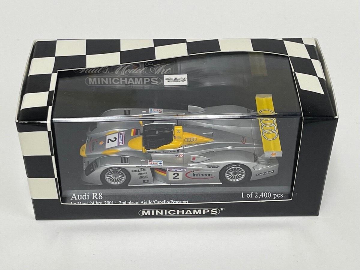 1/43 Minichamps Audi R8 Team Joest 2nd place 2001 24 H of LeMans