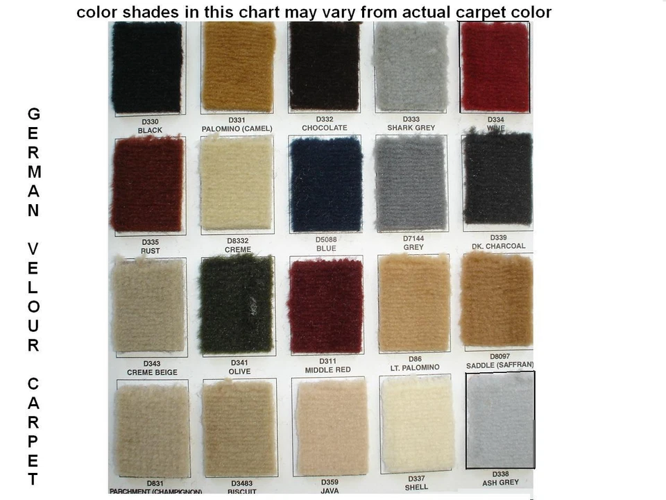 Mercedes Benz R107 380sl, 500sl, 300sl, 420sl, 560sl,Interior Carpet Kit 1982-89 - Image 2 of 4