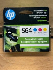 HP 564 Ink Cartridges CMY 3 Pack N9H57FN Exp 11/2025